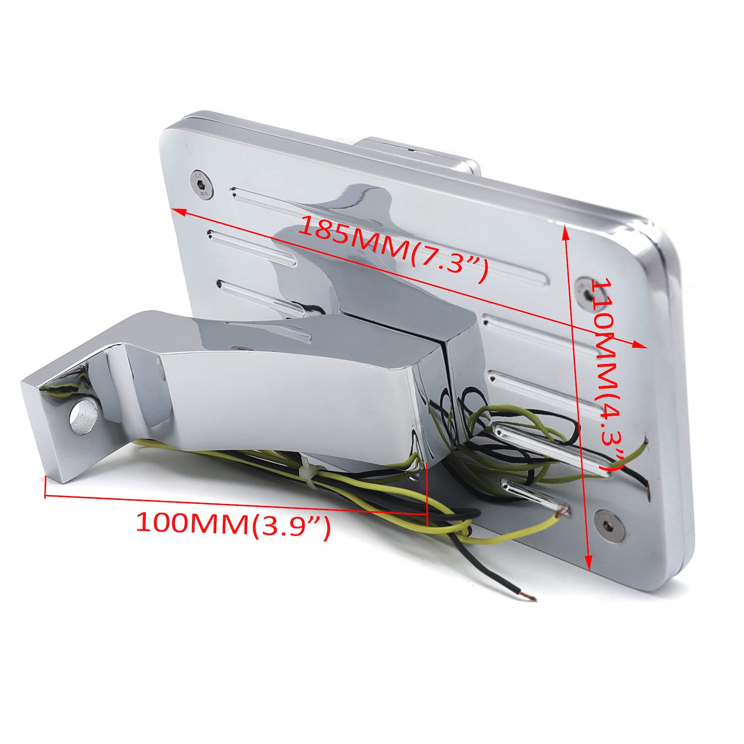 Amazon.com: HTTMT MT358-CD-LED Chrome Side Mount License Plate
